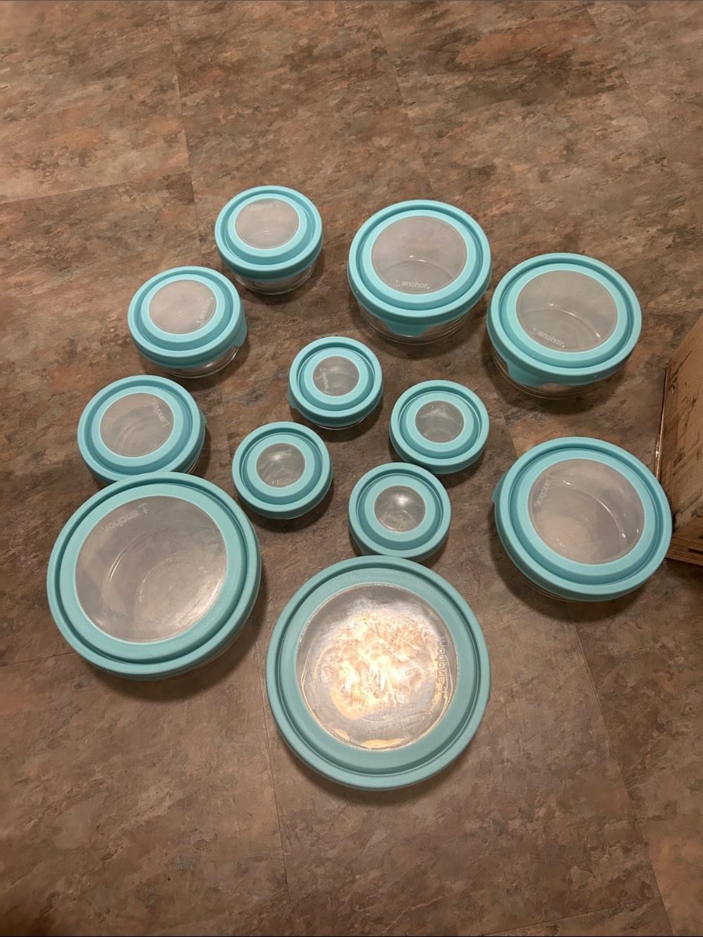 Anchor Hocking TEAL 12 Piece Glass Bowl Set w True Seal Lids BRAND NEW - Picture 10 of 16